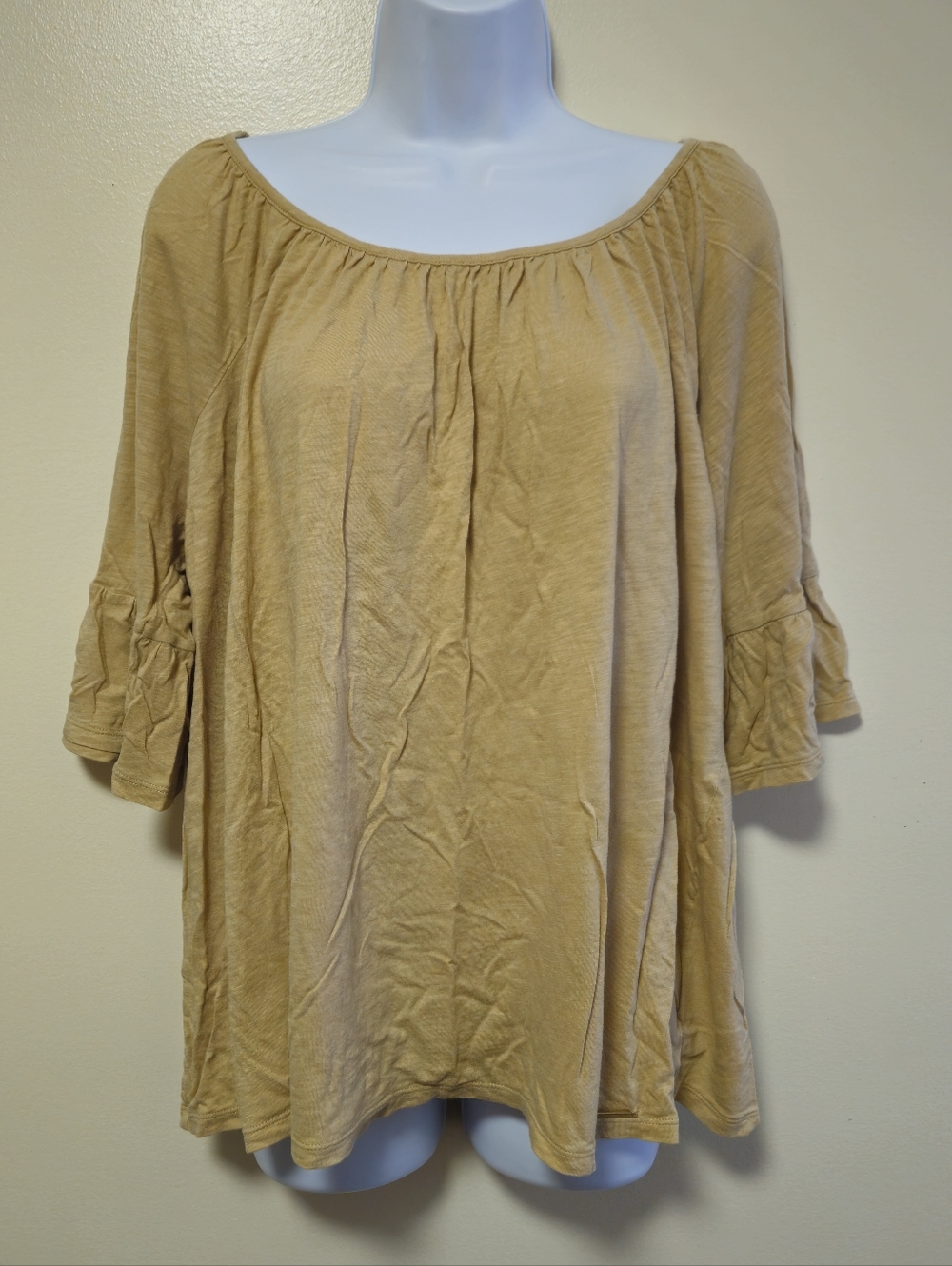 Michael Michael Kors Blouse Flutter Sleeve Yellow Office Corpcore Women Plus 2X